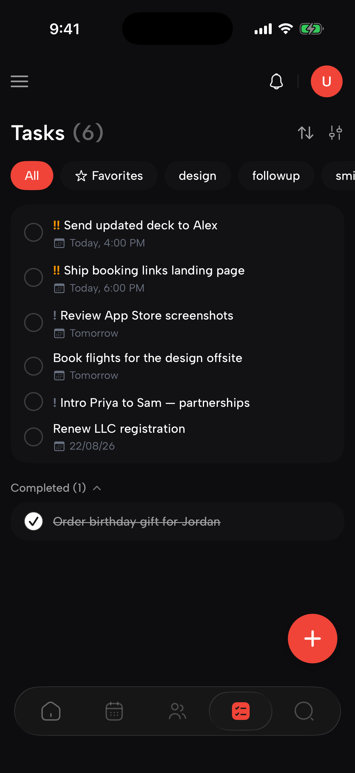 smirk todos: a task list with tags, priorities, and reminders